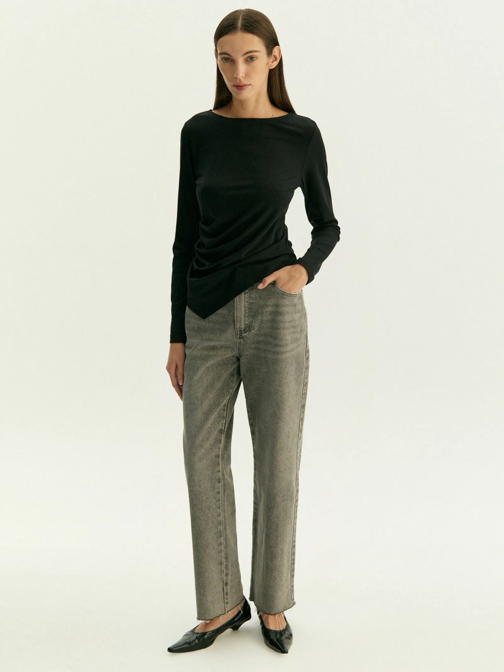 Джинсы Mom Fit 369, D369/gabbro