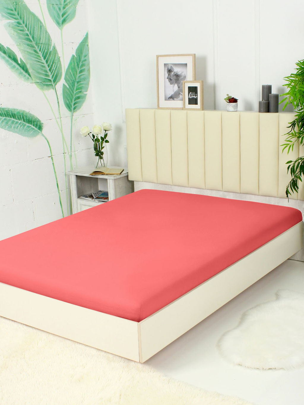 Простыня трикотажная на резинке - Коралл 160х200х20