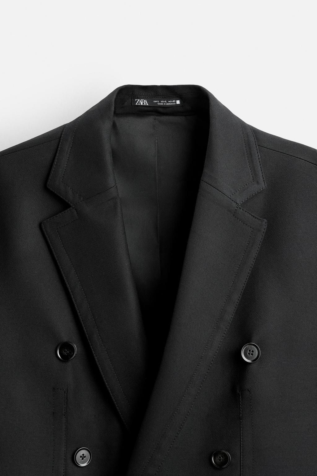 DOUBLE-BREASTED SUIT BLAZER - Zara фото 9