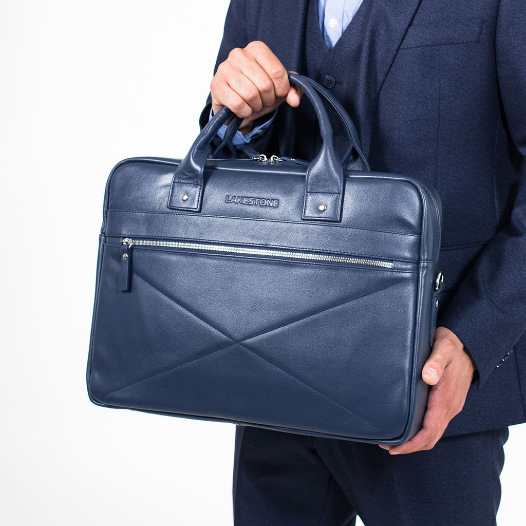 Деловая сумка Bartley Dark Blue/Black - Lakestone фото 34