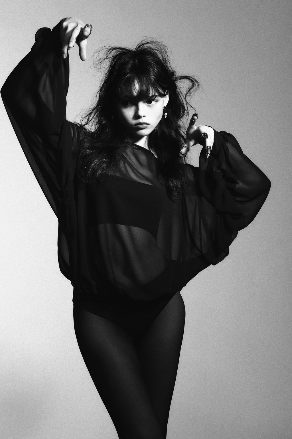 SEMI-SHEER LONG SLEEVE BODYSUIT - Zara фото 2