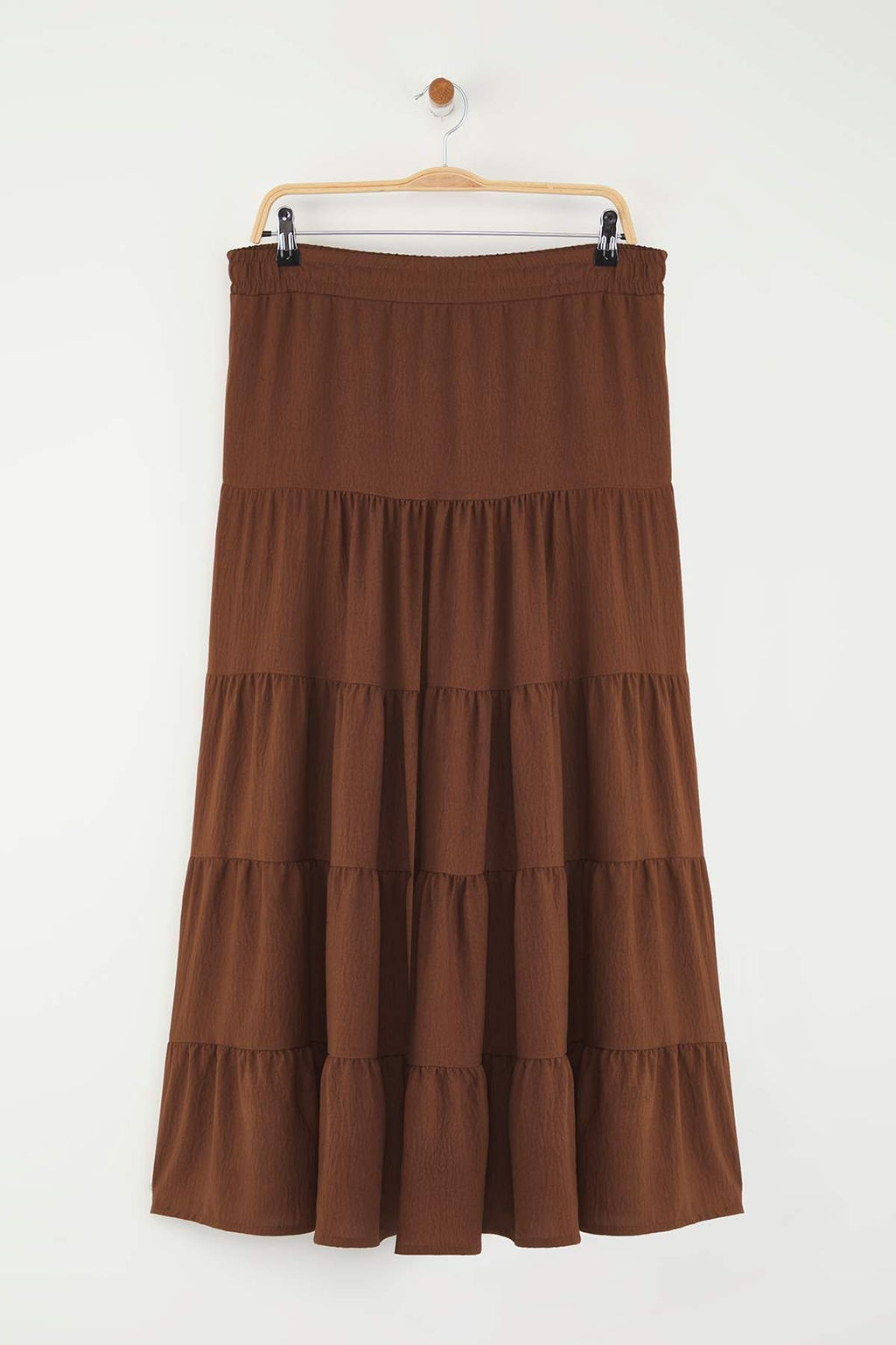 TRENDYOLMILLA Beyaz Pamuklu Dokulu Kumas Maxi Boy Dokuma Etek TWOSS25ET00029  фото 16