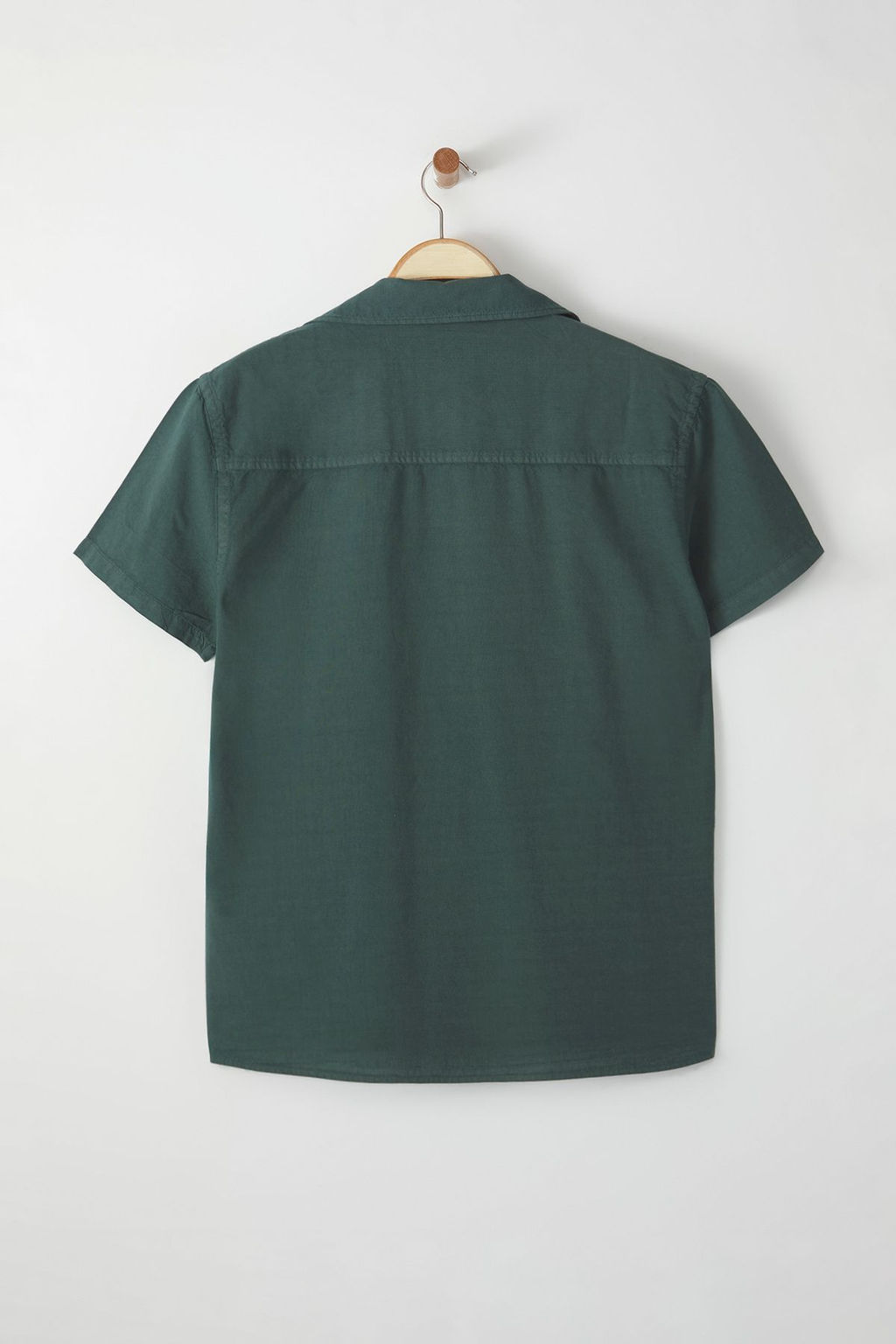 TRENDYOL MAN Koyu Yesil Oversize Fit Apaj Yaka K?sa Kol Keten Gorunumlu %100 Pamuklu Yazl?k Gomlek TMNSS25GO00018 - Trendyolmilla фото 7