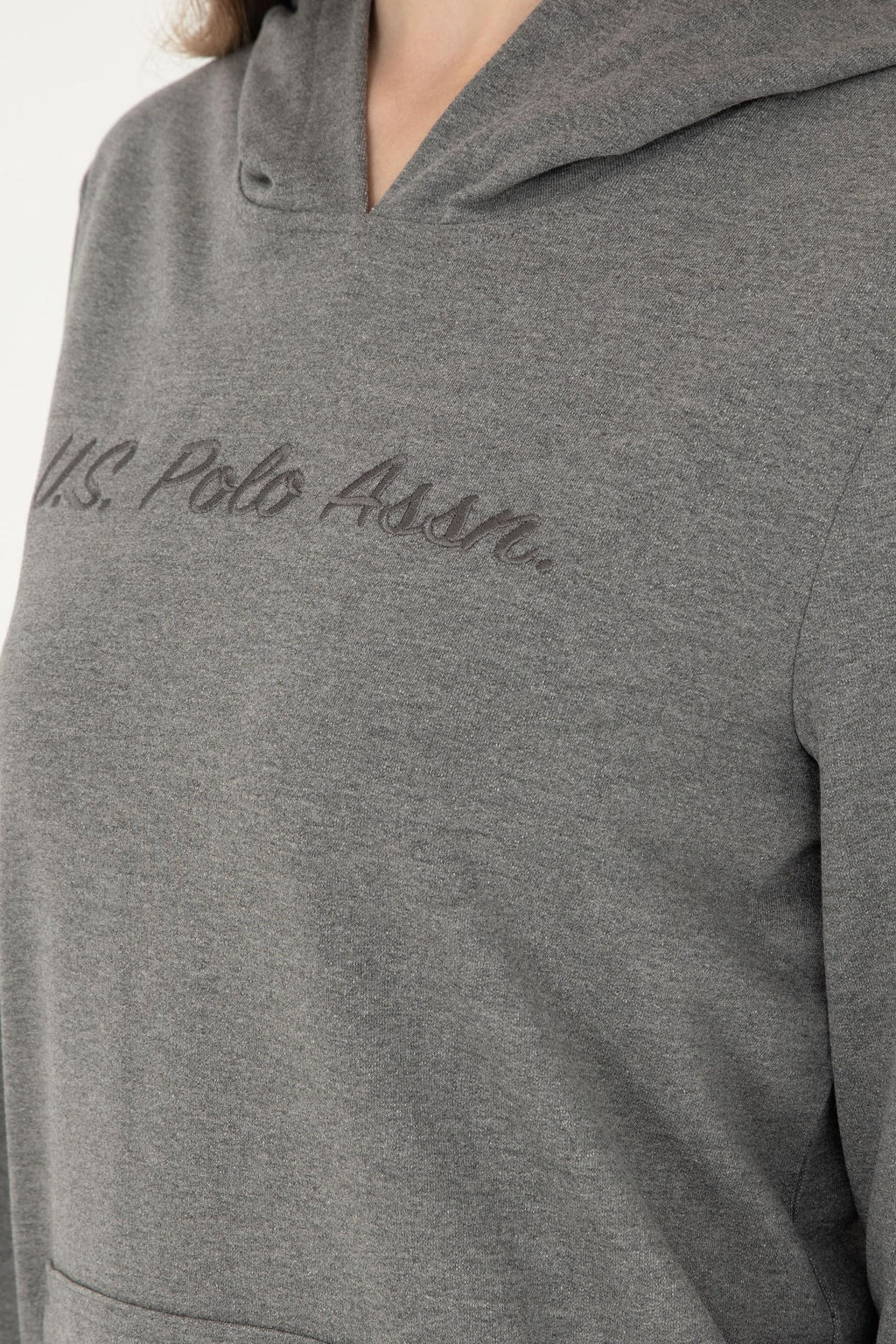 Женский свитшот антрацитового меланжа - U.s. polo assn фото 7