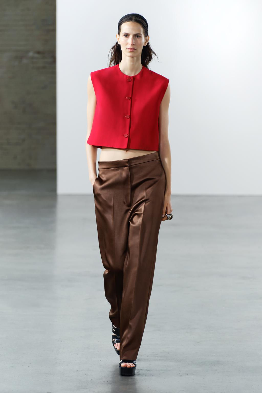 ZW COLLECTION BUTTONED WAISTCOAT TOP - Zara фото 3