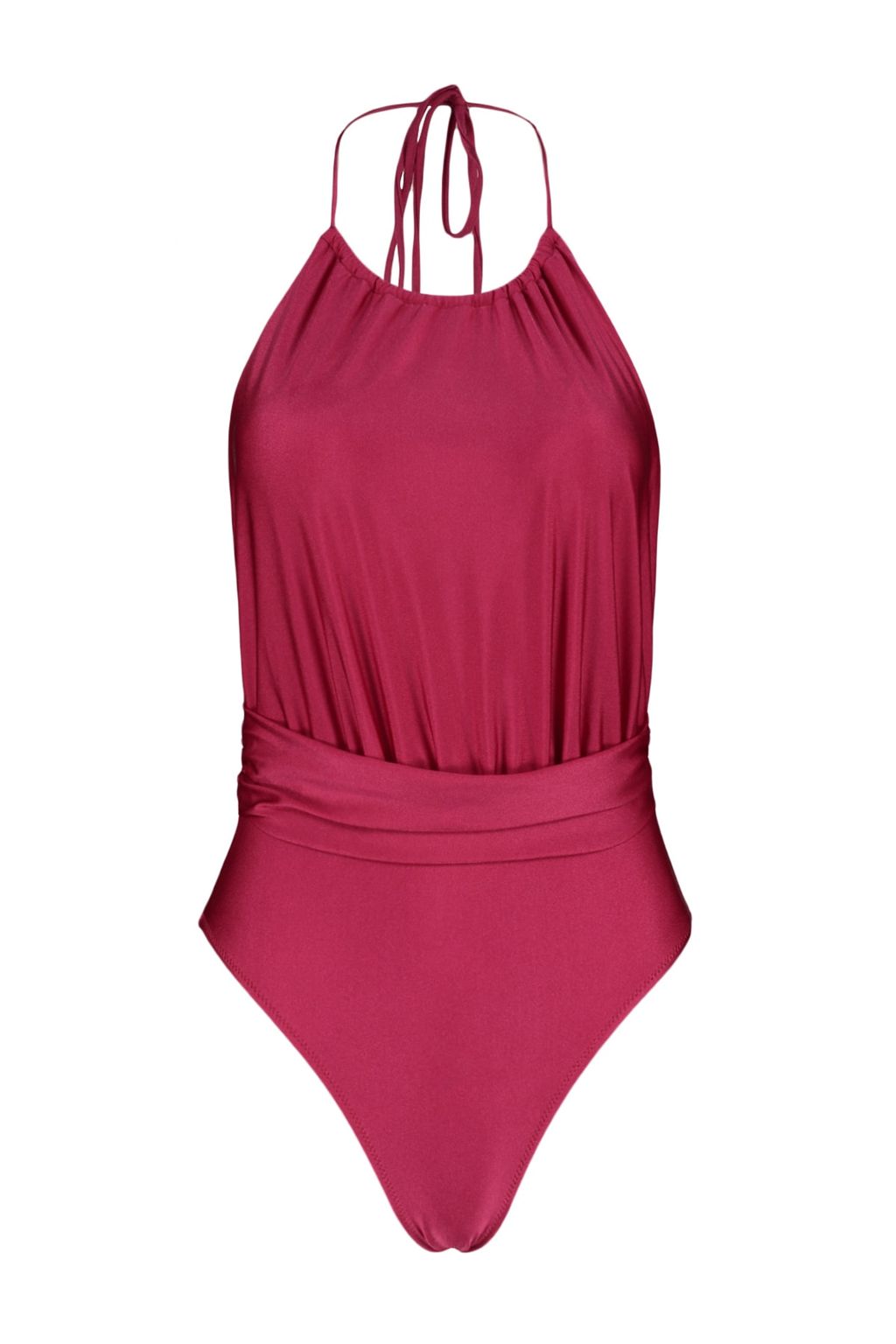 Bordo Halter Yaka Buzgulu Normal Paca Mayo TBESS23MA00026