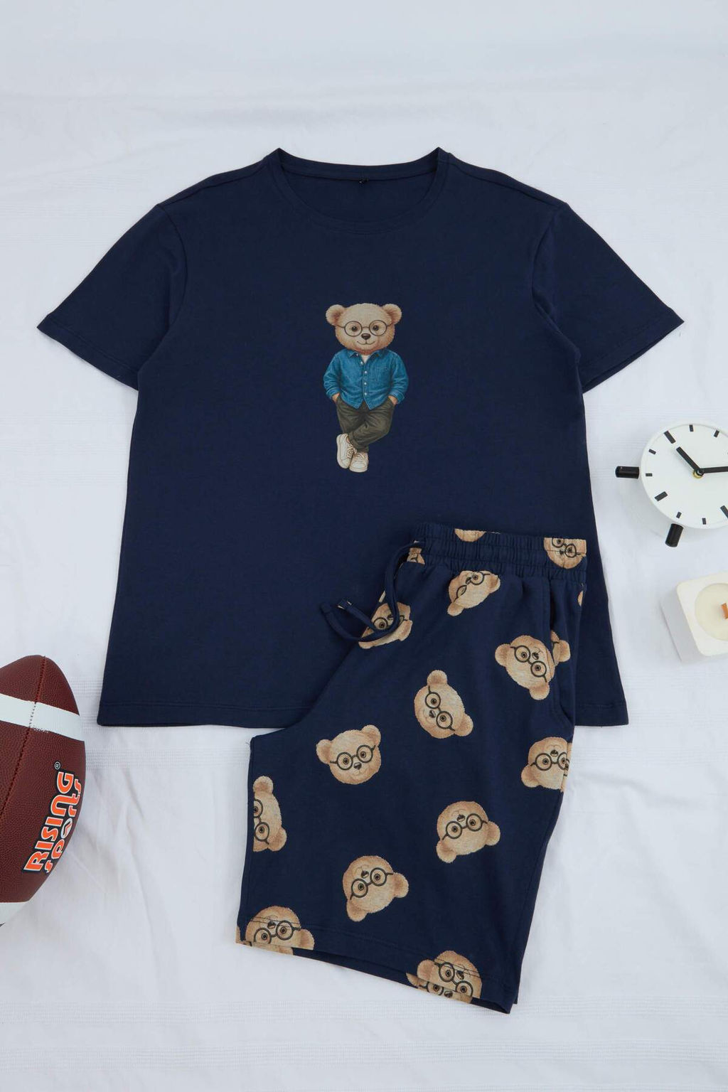 Yesil Regular Ay?c?k Bask?l? T-shirt - Sort Pijama Tak?m? TMNSS26PT00010 - Trendyolmilla фото 5