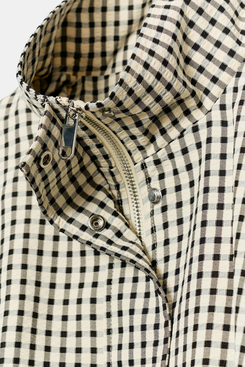 CHAQUETA BOMBER CUADROS / Negro / Crudo - Zara фото 8