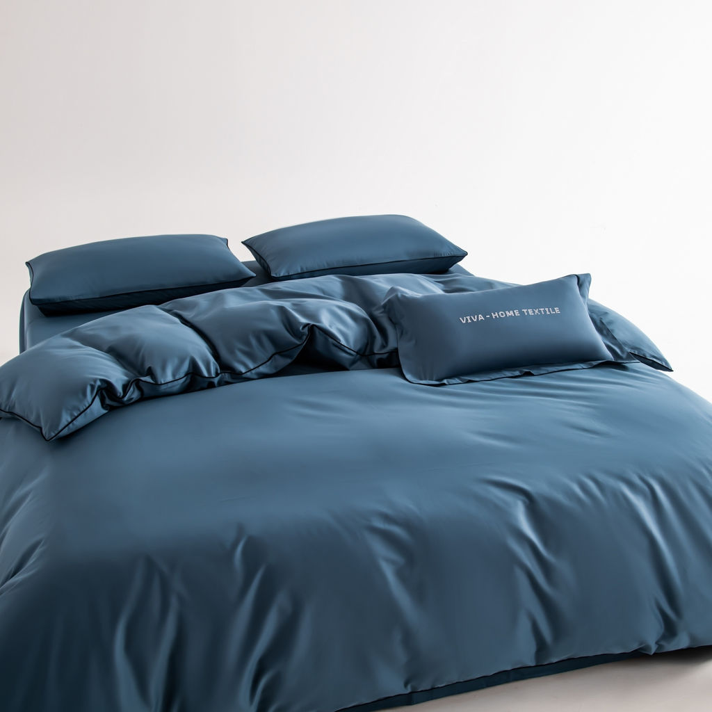 Комплект постельного белья Однотонный Сатин Элитный на резинке OCER017 180*200*30;160*200*30;140*200*30 Евро 4 Наволочки