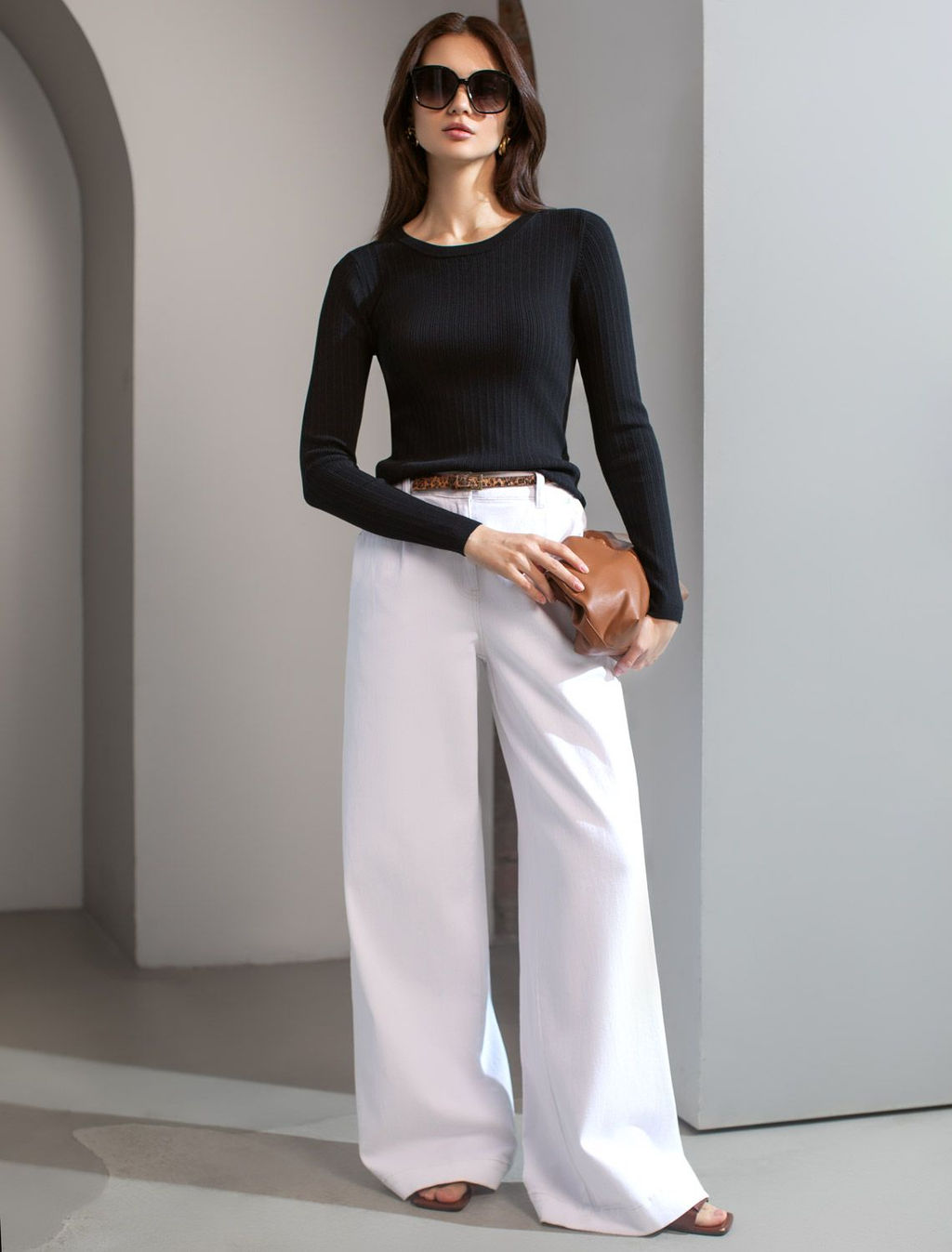 Джемпер тонкой вязки из вискозы с нейлоном