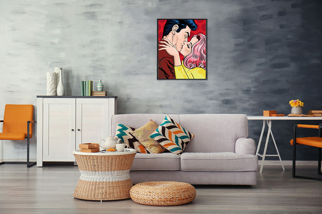 ФРЕЯ PNB/R1 №141 Набор для раскрашивания по номерам 50 х 40 см Поцелуй. Поп-арт  фото 4