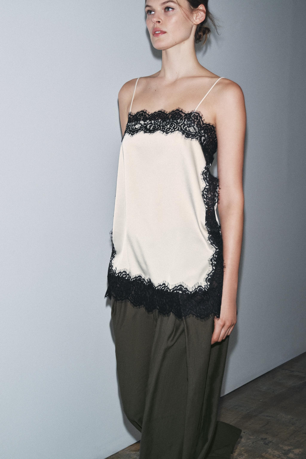 ZW COLLECTION SATIN LACE TOP - Zara фото 4