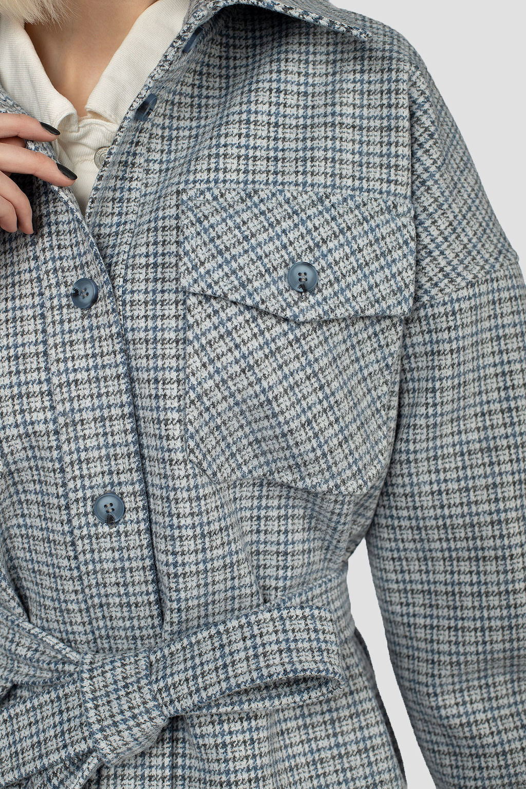 Пальто женское демисезонное (пояс) - El podio фото 8