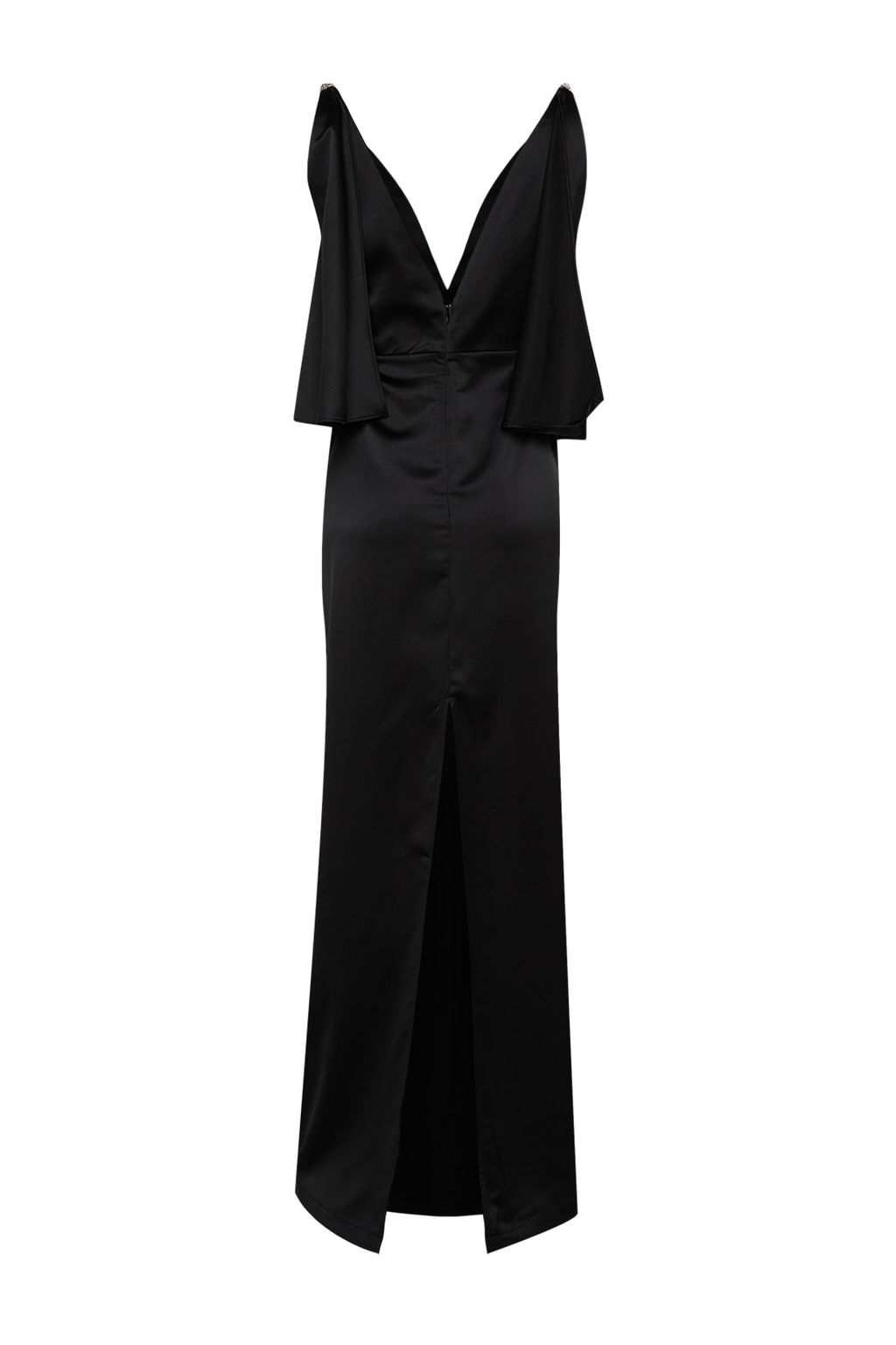 Siyah Tas Ask? Detayl? V Yaka Uzun Gece Abiye Elbise TPRSS23AE00220 - Trendyolmilla фото 9
