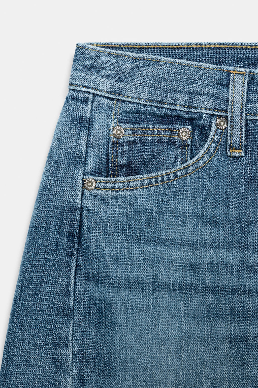 JEANS ZW COLLECTION ANKLE RELAXED TIRO MEDIO / Azul medio - Zara фото 6