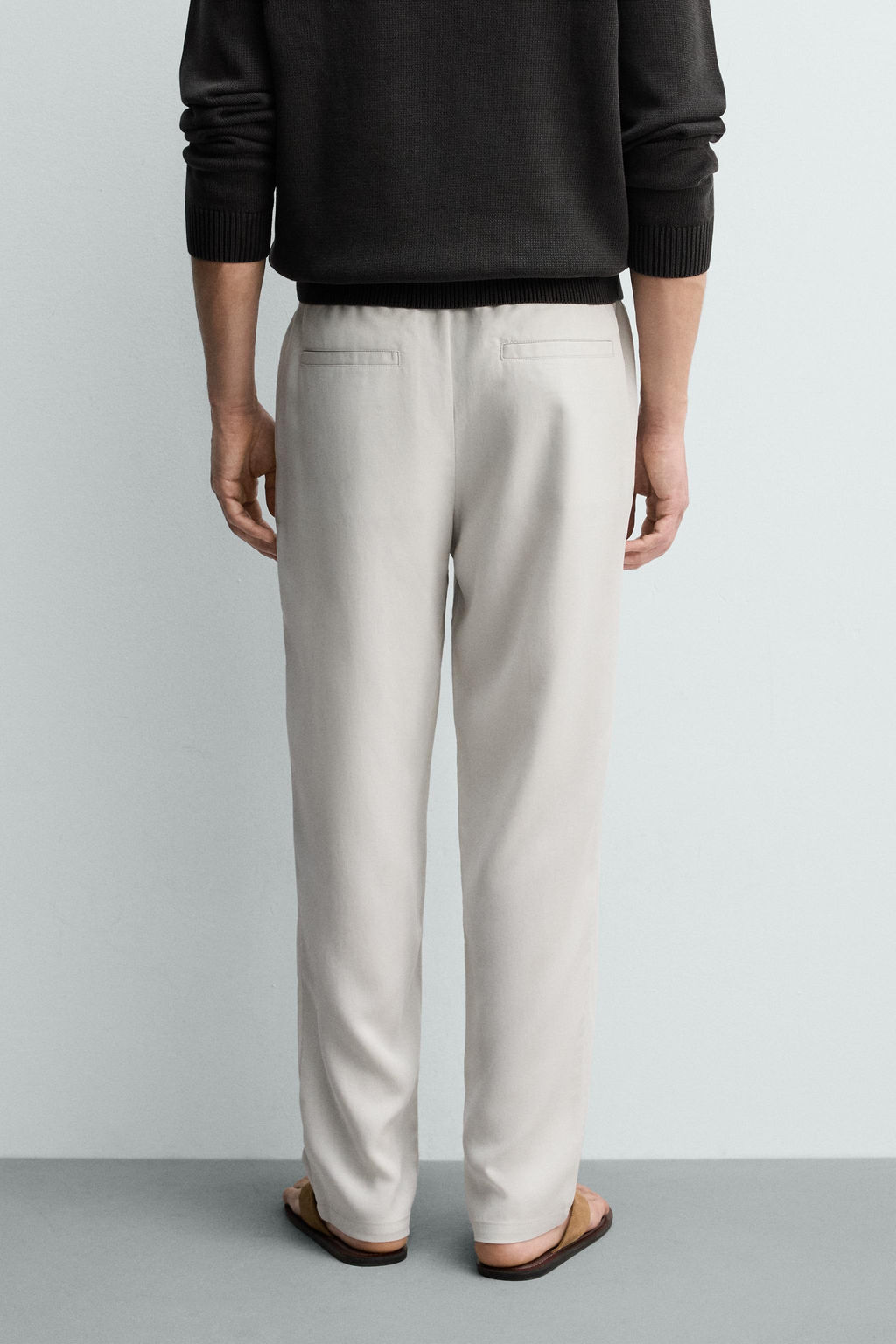 PANTAL?N REGULAR FIT 100% LYOCELL / Gris perla - Zara фото 3