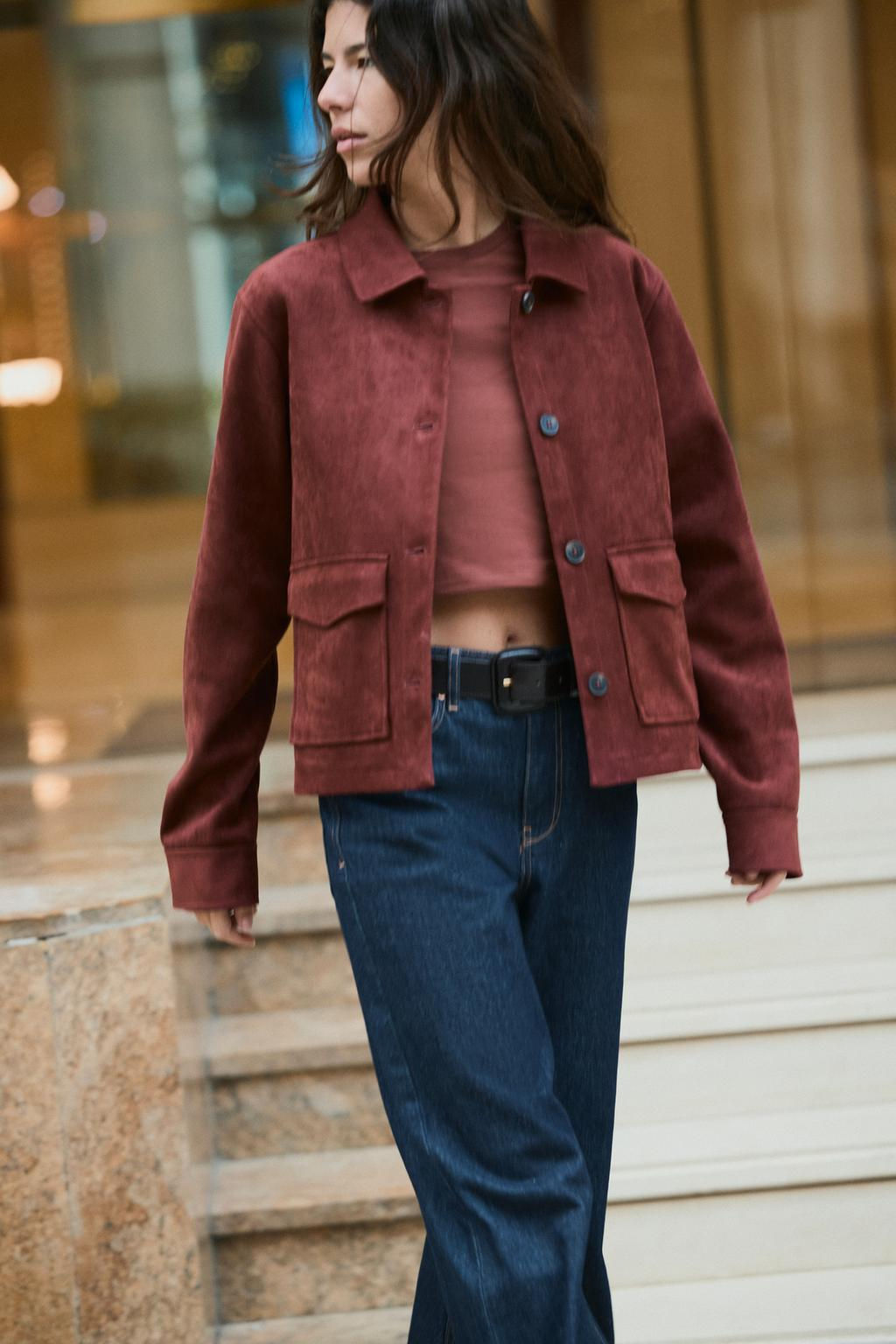 FAUX SUEDE JACKET - Zara фото 3