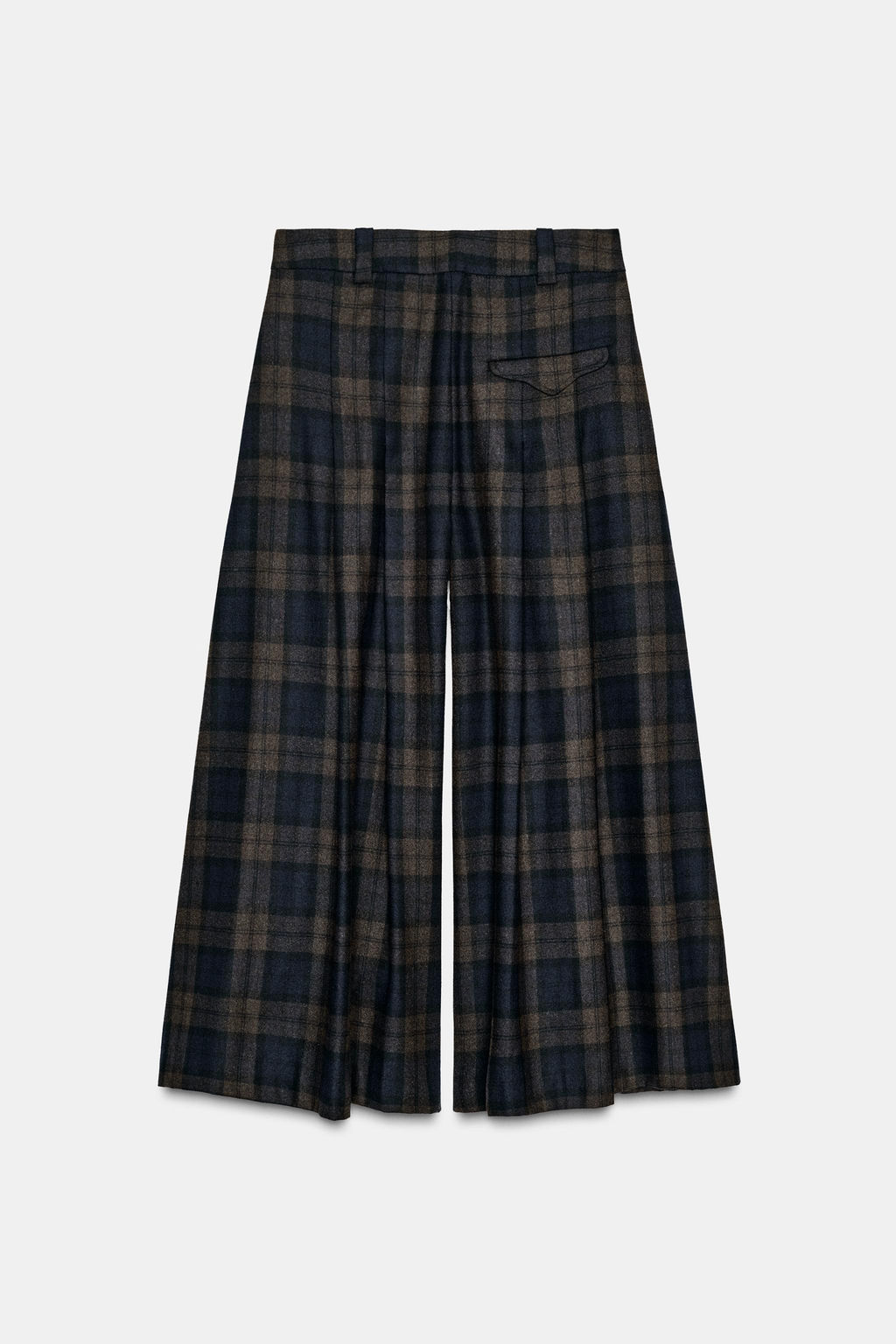 ZW COLLECTION CHECKED WOOL BLEND TROUSERS - Zara фото 7