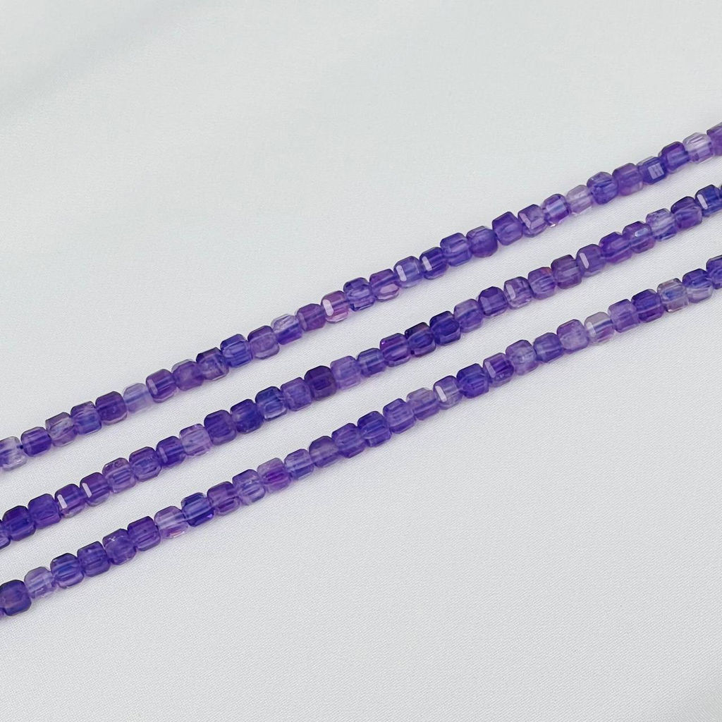 Бусины для украшений из Аметиста (96 бусин) 39 см