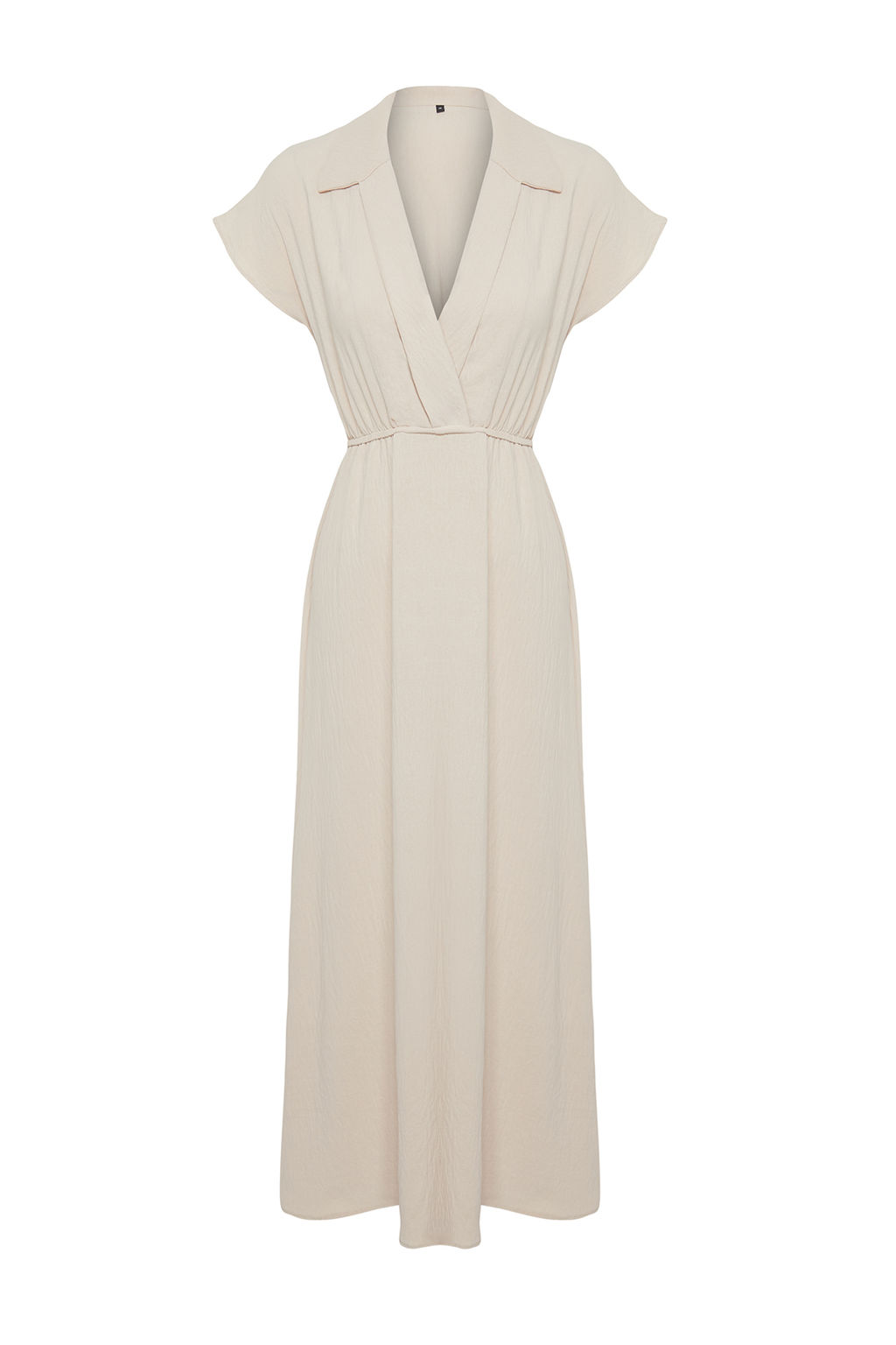 TRENDYOLMILLA Siyah A Kesim Kruvaze Yaka Aerobin Midi Dokuma Elbise TWOSS24EL00599  фото 15