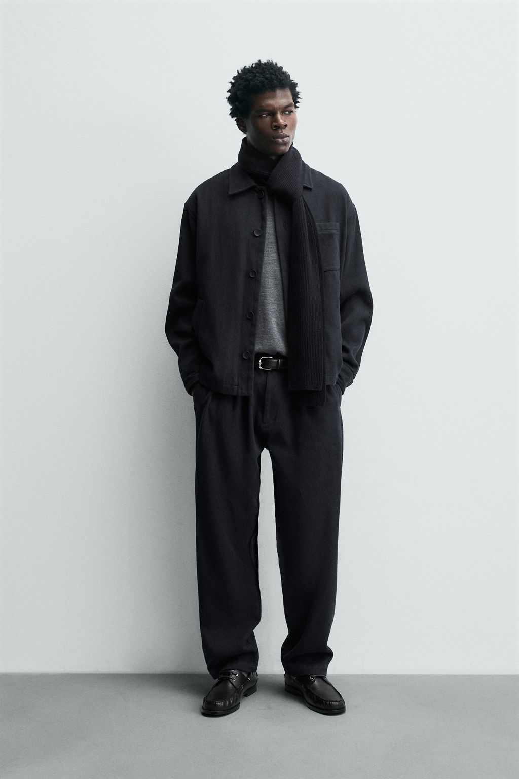 REGULAR FIT TWILL TROUSERS