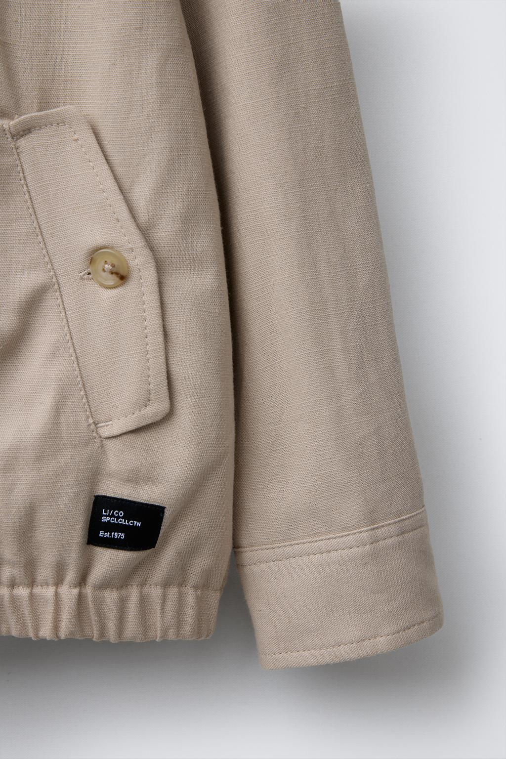 LINEN BLEND BOMBER JACKET - Zara фото 6