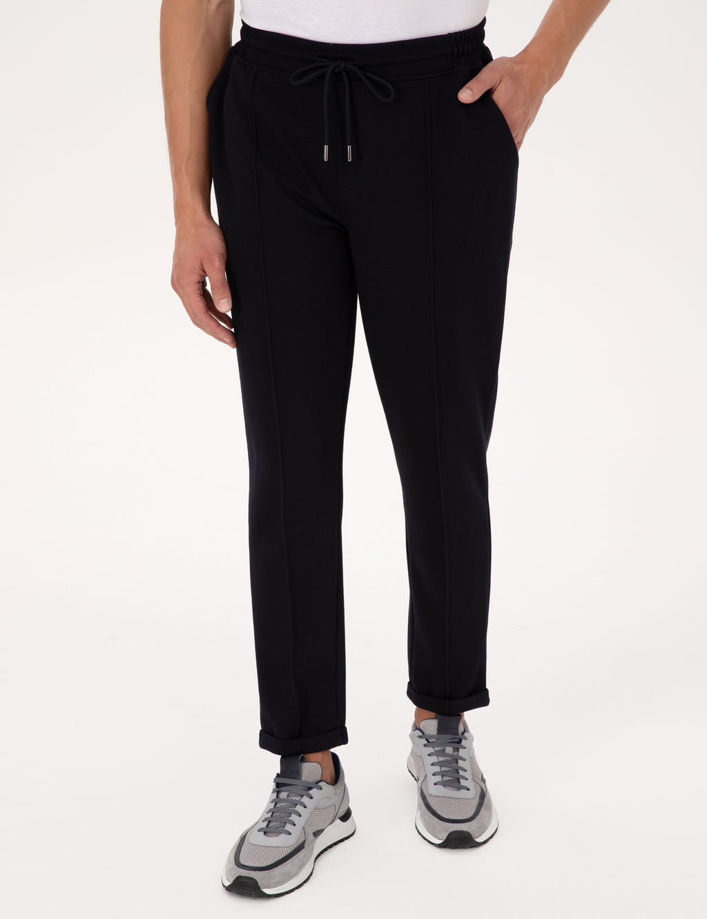 Lacivert Slim Fit Duble Pa_a E_ofman Alt_