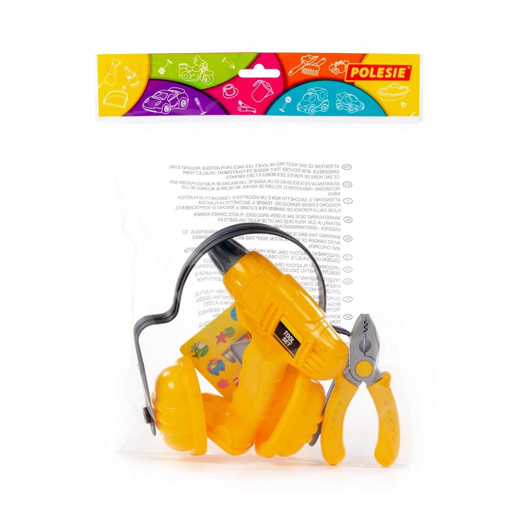 Набор инструментов №22 (шуруповёрт №2, наушники, плоскогубцы №2) - Полесье фото 6