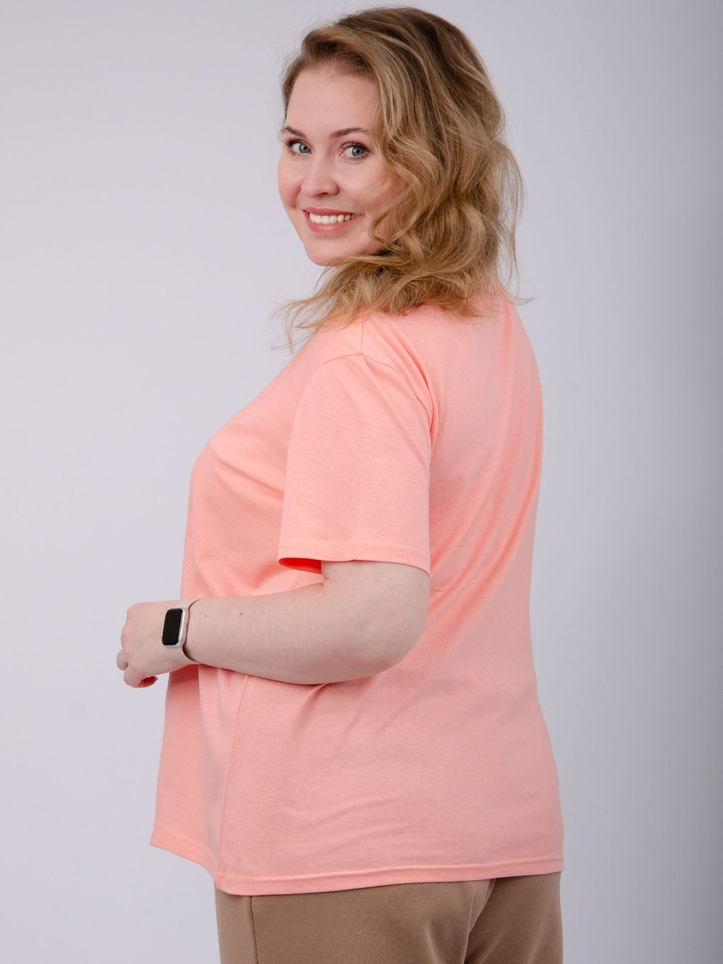 Футболка "Карусель" персик, трикотаж