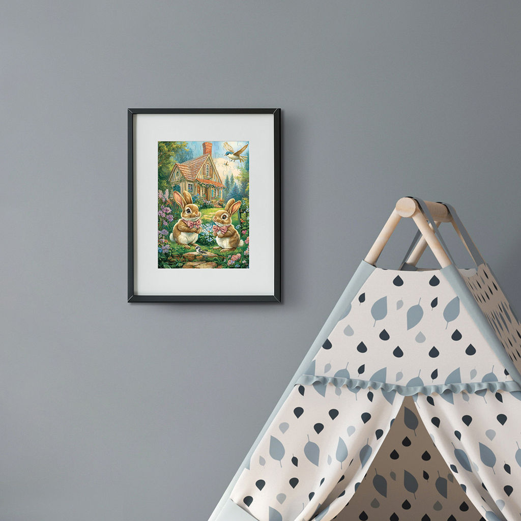 ФРЕЯ Пазл 80 элемент. PZL-80/12 Домик для зайчат