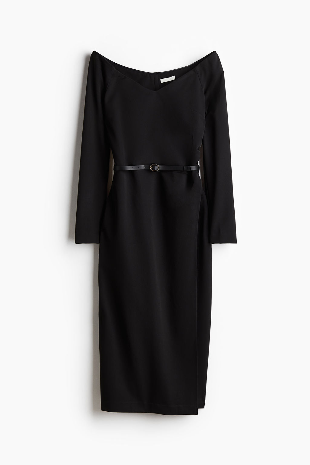 Vestido off-the-shoulder con cinturon - H&m фото 6