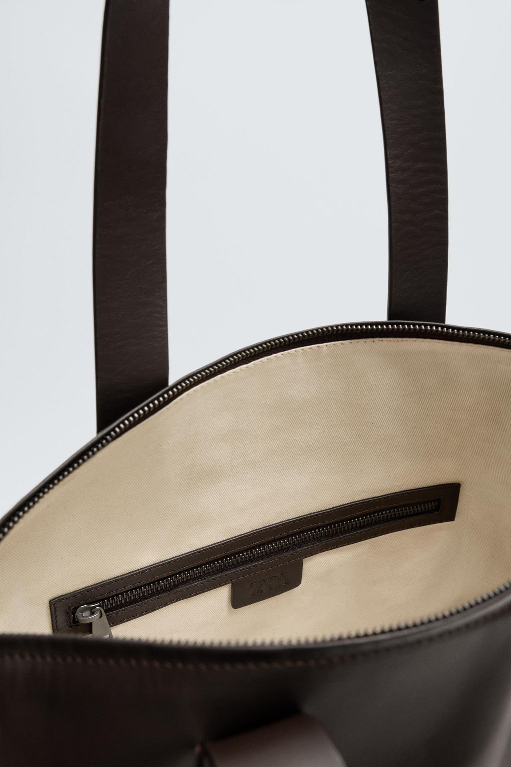 SHOPPER BAG WITH LEATHER DETAILS - Zara фото 4