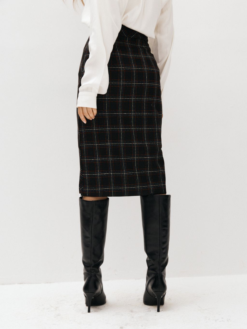 Юбка длинная с разрезом