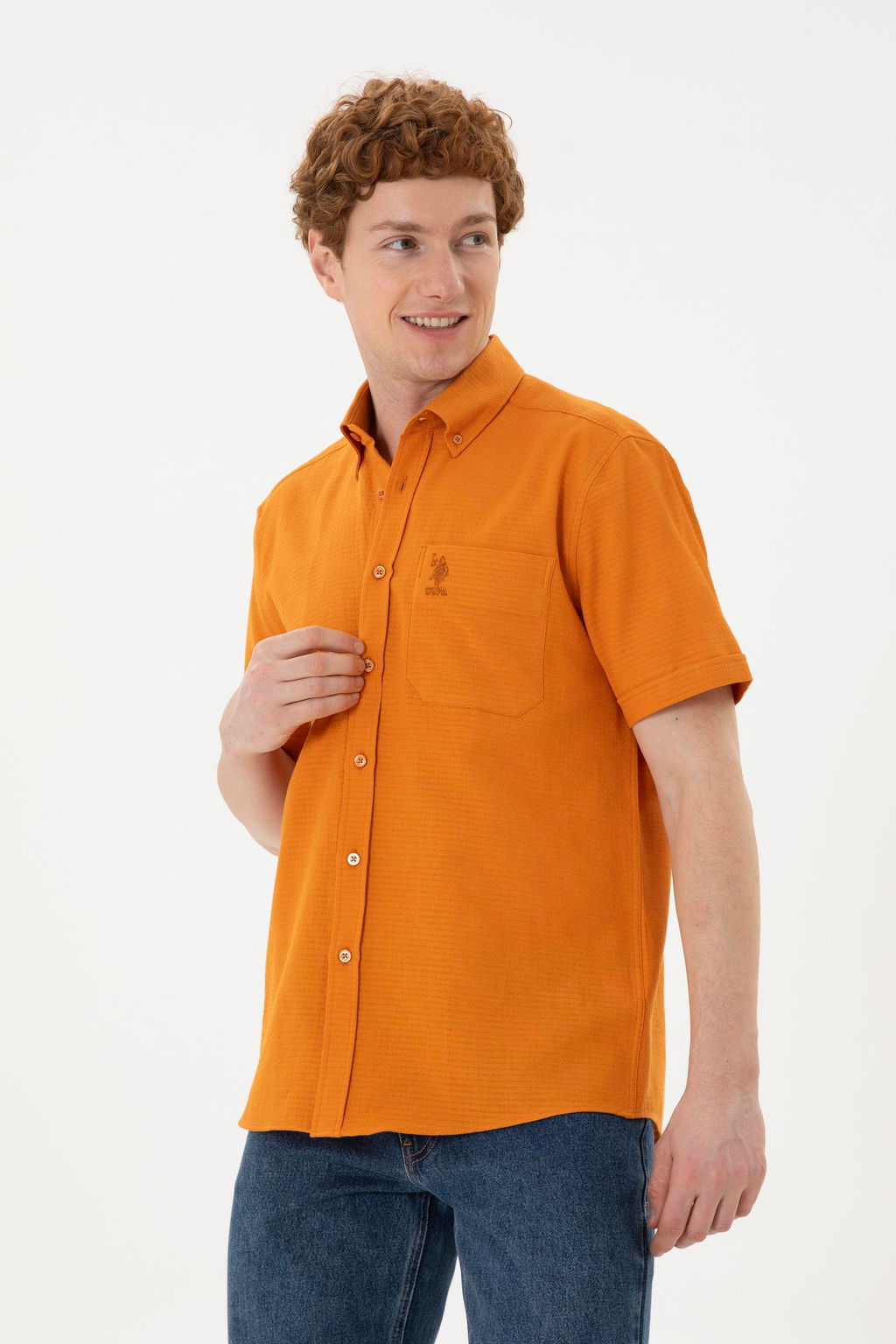 Мужская рубашка с коротким рукавом в плитку - U.s. polo assn фото 10