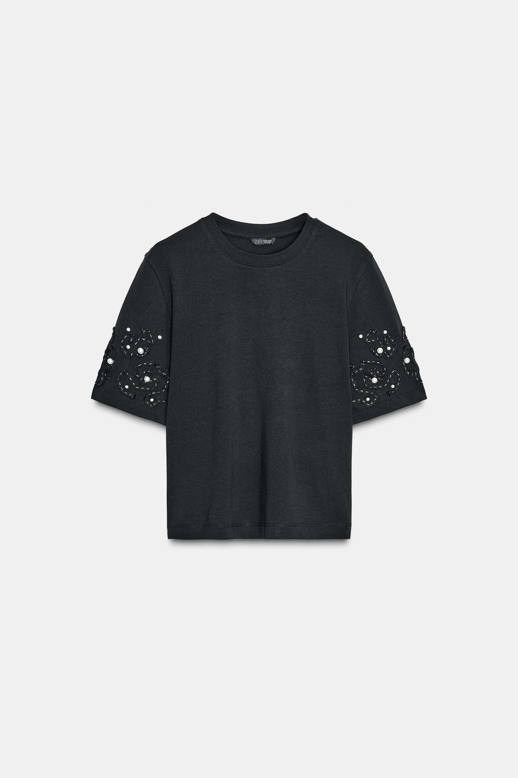 EMBROIDERED BEADED T-SHIRT - Zara фото 6
