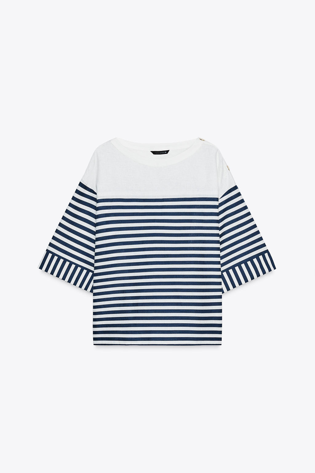 STRIPED LINEN BLEND SHIRT - Zara фото 21