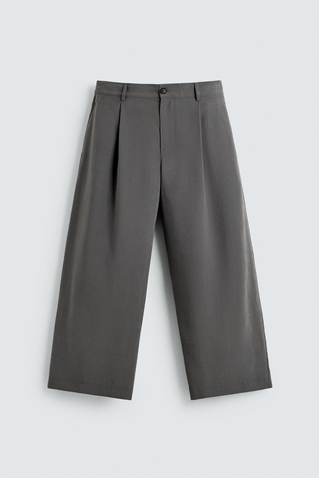 PANTAL?N FLUIDO PLIEGUES / Gris topo - Zara фото 6