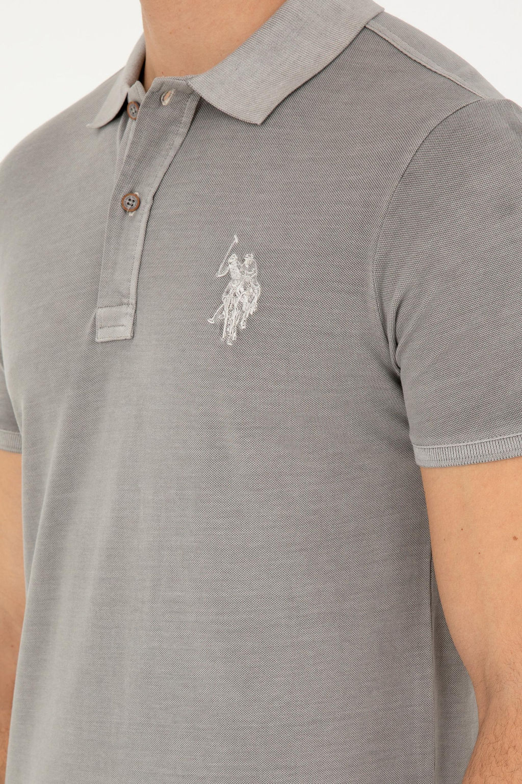 Мужская темно-серая базовая футболка - U.s. polo assn фото 7