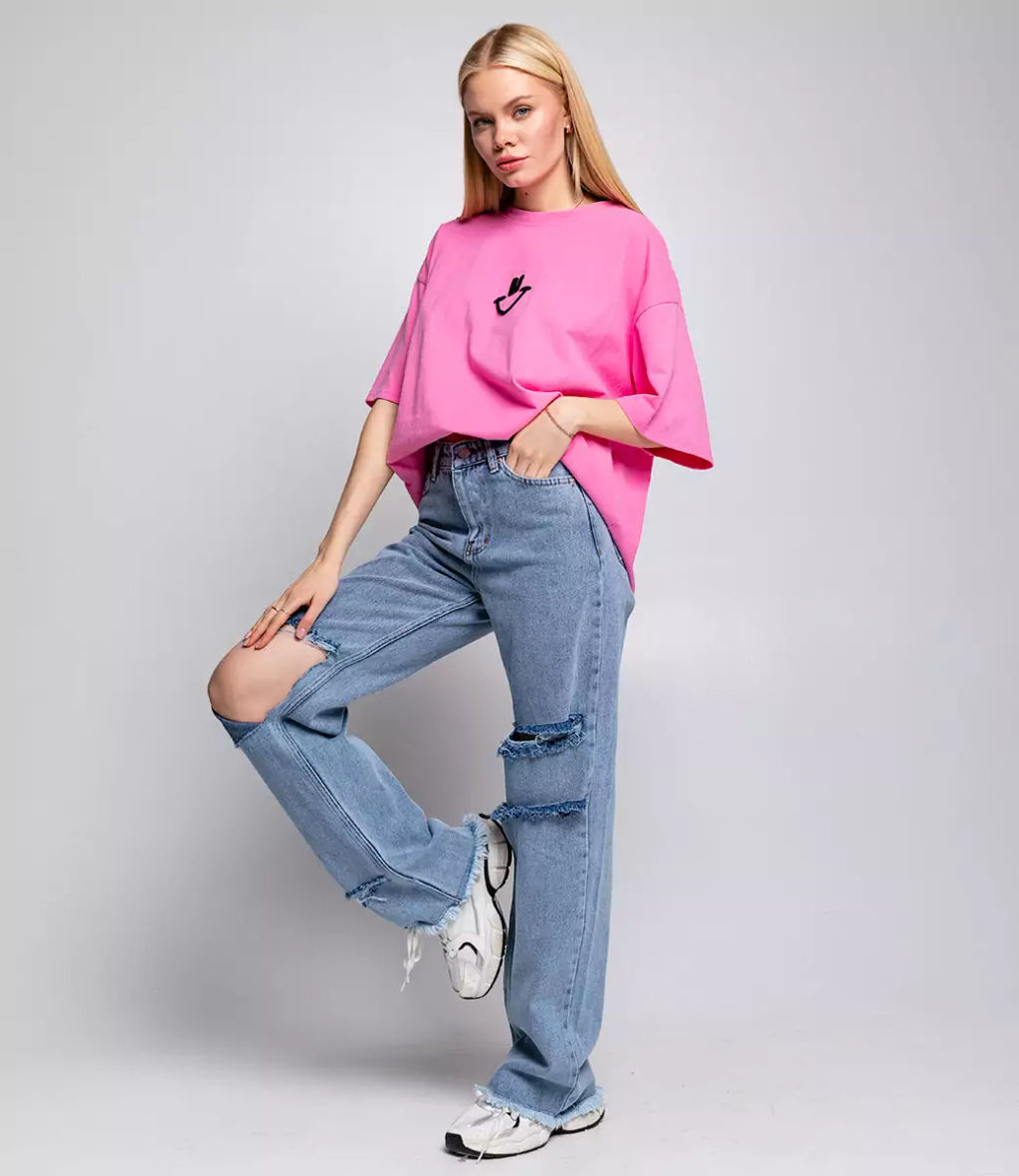 Джинсы #БШ2058, голубой