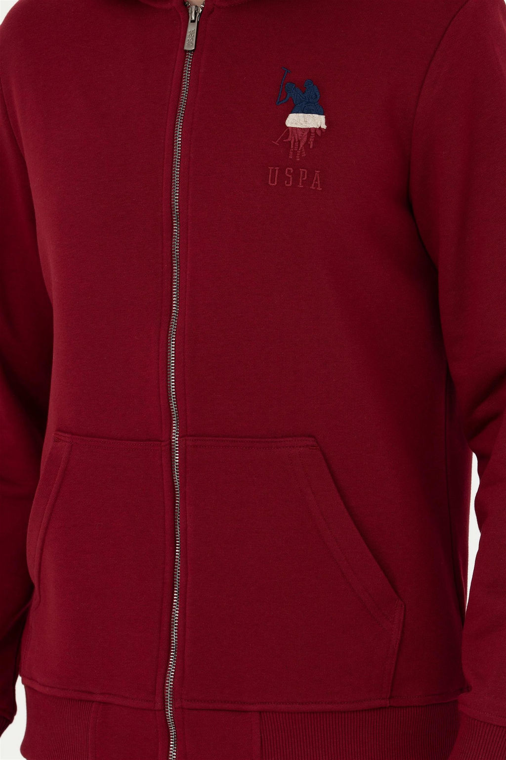 Мужской бордовый вязаный кардиган - U.s. polo assn фото 6