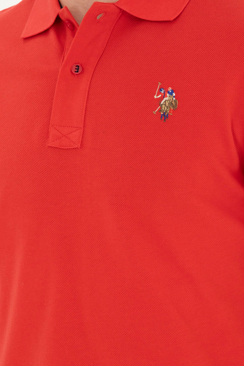 Мужская красная базовая футболка - U.s. polo assn фото 7