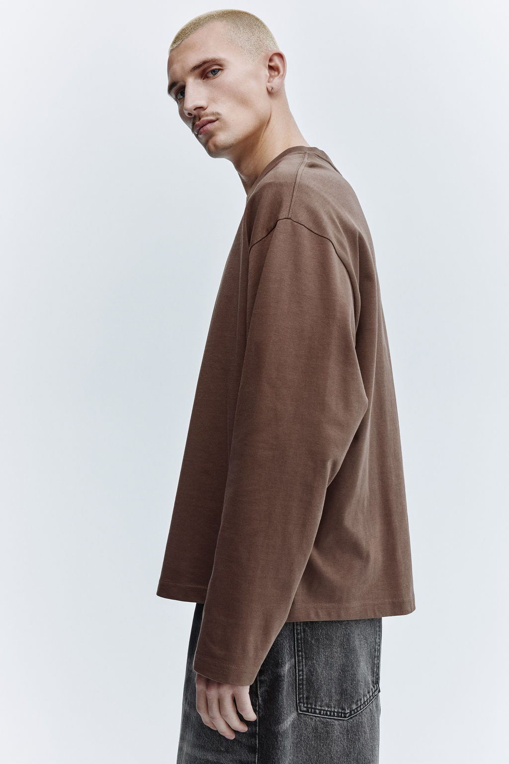 Camiseta de punto de manga larga Oversized Fit - H&m фото 6