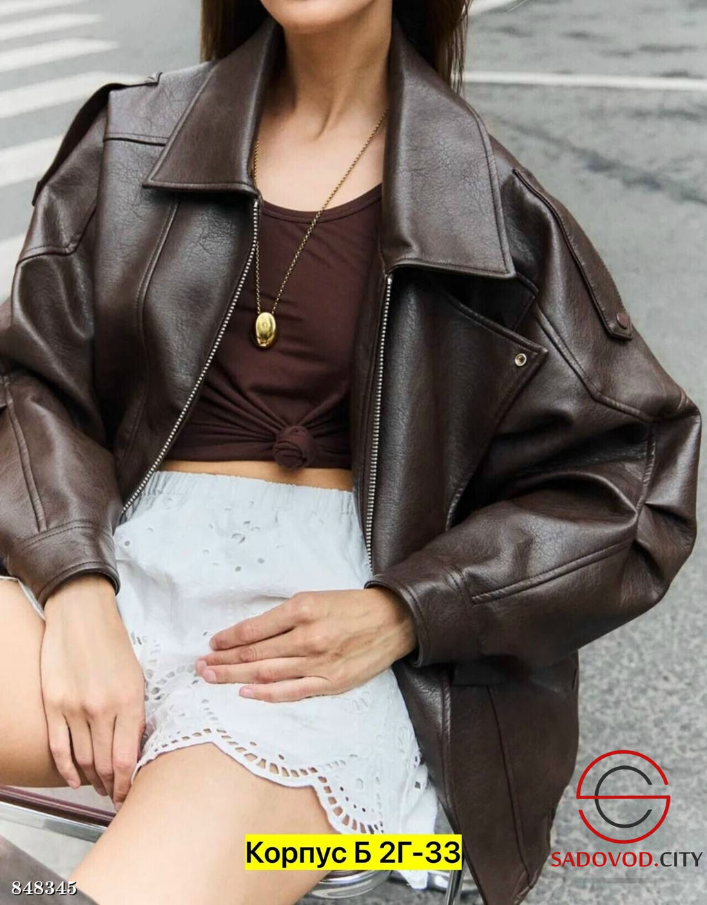 Кожаная женская куртка - Bruno фото 2