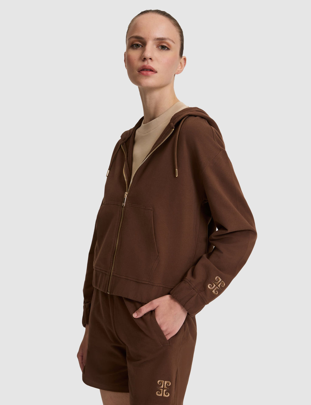 Kahverengi Crop Top _rme H_rka