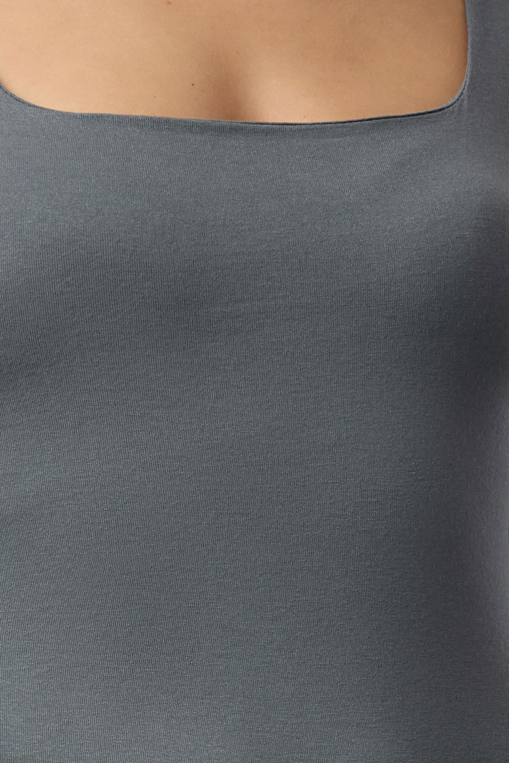 TRENDYOLMILLA Lacivert Fitted/Vucuda OturaKare Yaka Alttan C?tc?tl? Premium Orme Body TWOAW24BD00062  фото 3