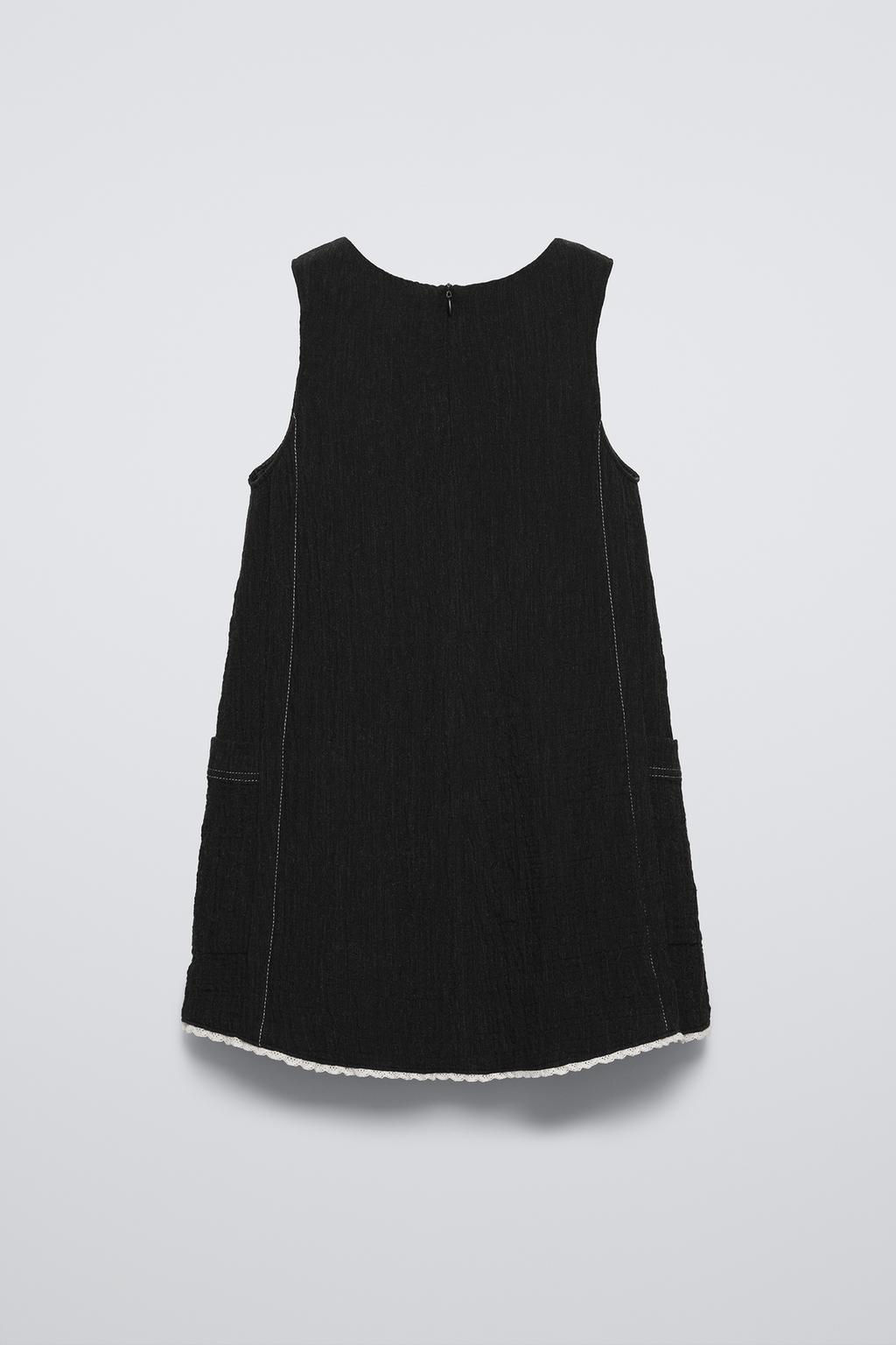 TEXTURED DRESS WITH TOPSTITCHING - Zara фото 2