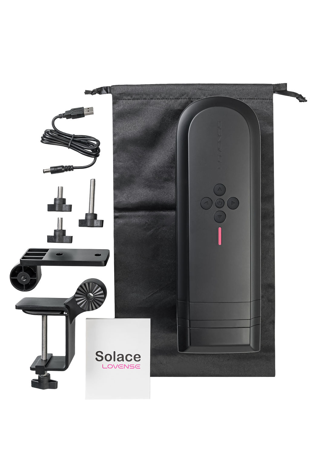 Мастурбатор нереалистичный LOVENSE Solace, TPE, черный, см