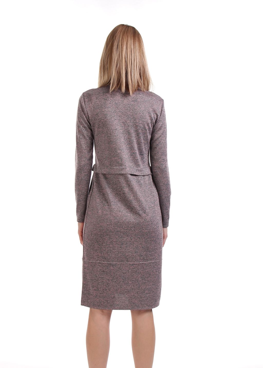 ПЛАТЬЕ ПЛ472 СЕРО-РОЗОВОЕ - Assana фото 5