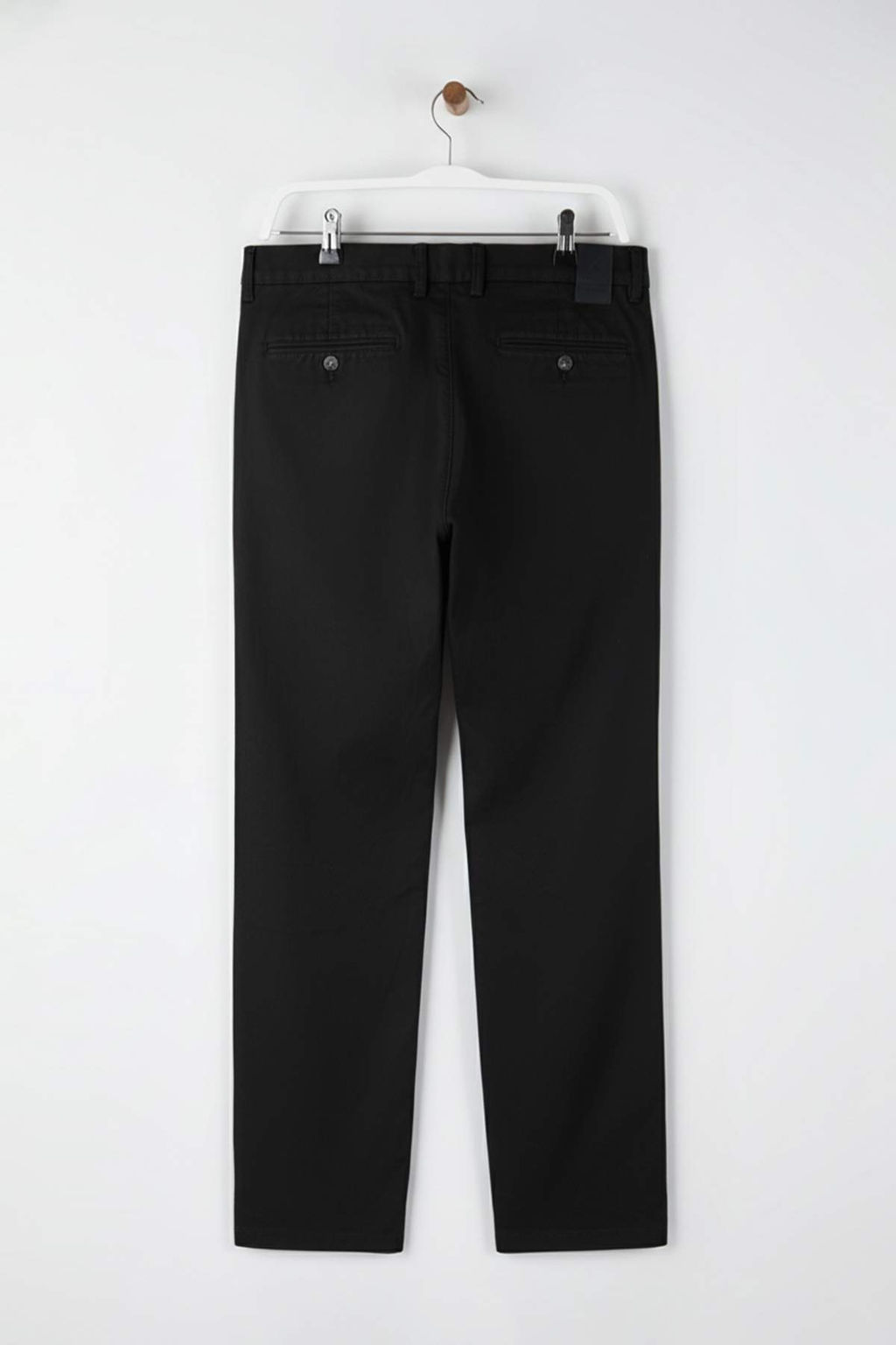 Siyah Erkek Gabardin Dokulu Kumas Pantolon TMNAW26PL00026