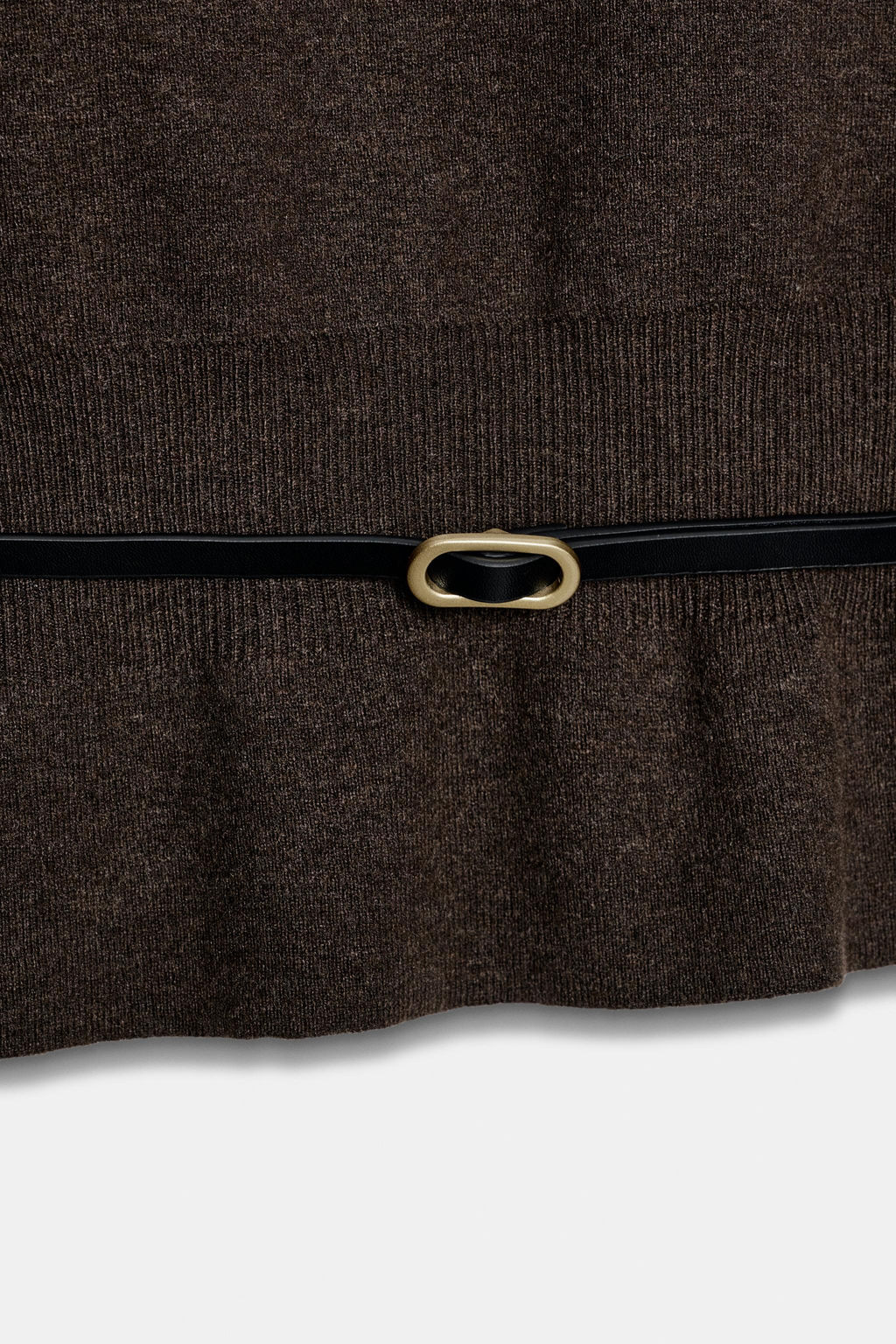 PLAIN KNIT JUMPER WITH BELT - Zara фото 9